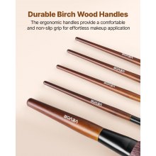 VEVOR 9PCS Makeup Brush Set for Foundation Blending Eyeshadow with Soft Bristles