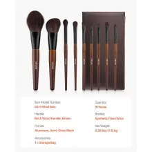 VEVOR 9PCS Makeup Brush Set for Foundation Blending Eyeshadow with Soft Bristles