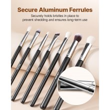 VEVOR 15PCS Makeup Brush Set for Foundation Blending Eyeshadow with Soft Bristle