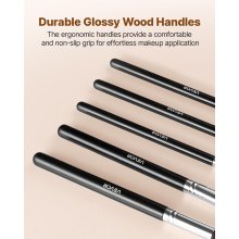 VEVOR 15PCS Makeup Brush Set for Foundation Blending Eyeshadow with Soft Bristle