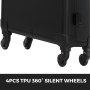 VEVOR Rolling Makeup Case 28"x21"x54" with LED Light Mirror Adjustable Legs Lockable Train Table Studio Artist Cosmetic