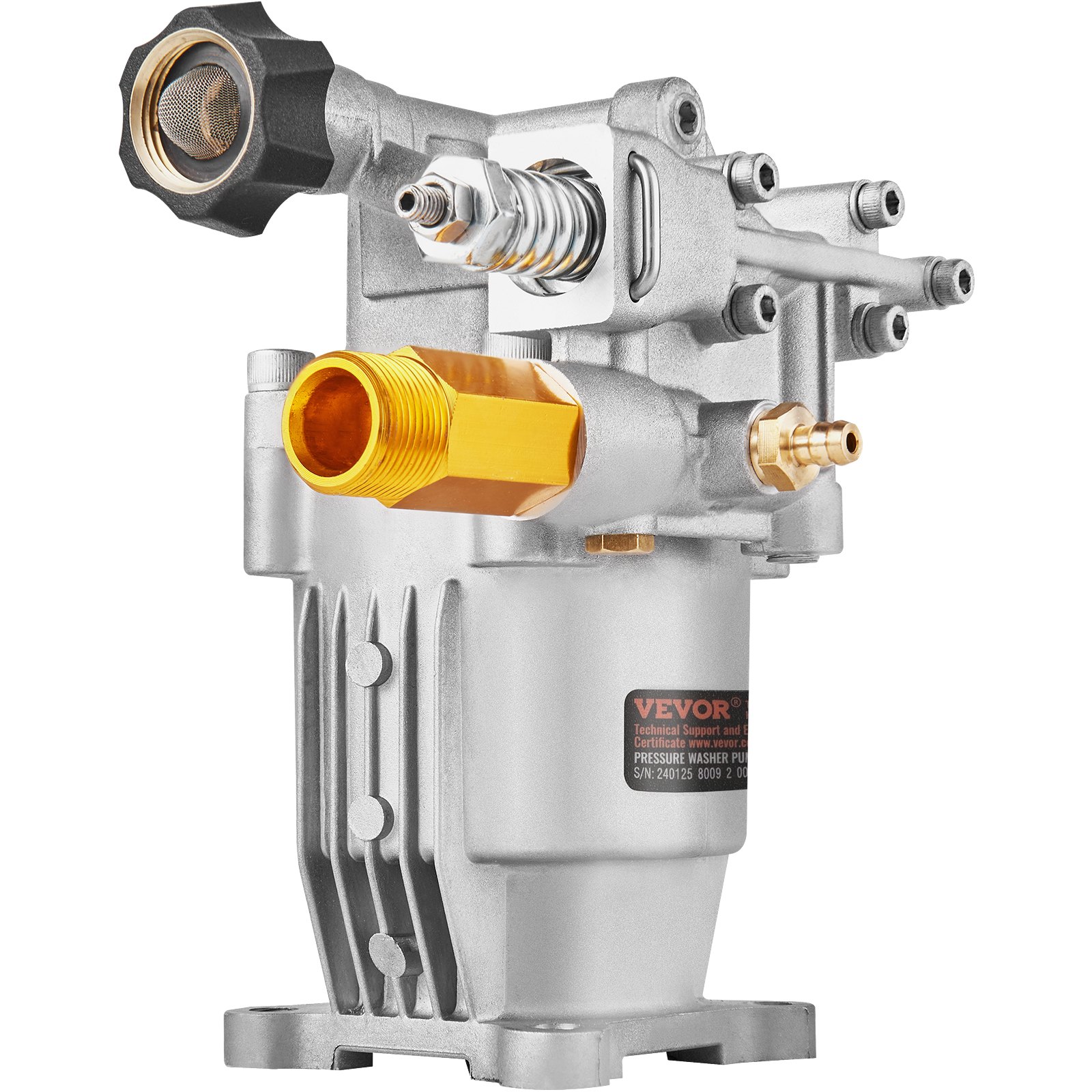 VEVOR Pressure Washer Pump, 19 mm Shaft Horizontal, 3400 PSI, 2.5GPM, Replacement Power Washer Pumps Kit, Parts Washer Pump, Compatible with Honda, Simpson, RYOBI, Briggs & Stratton, Subaru, Craftsman