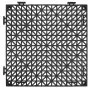 VEVOR Interlocking Tile 50PCS Black, Drainage Tiles 12" x 12" Splicing, Soft PVC Interlocking Drainage Floor Tiles, Non-Slip Drainage Holes for Restroom, Bathroom, Kitchen, Pool, Wet Areas