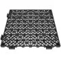 VEVOR Interlocking Tile 50PCS Black, Drainage Tiles 12" x 12" Splicing, Soft PVC Interlocking Drainage Floor Tiles, Non-Slip Drainage Holes for Restroom, Bathroom, Kitchen, Pool, Wet Areas
