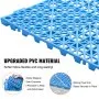 VEVOR Modular Interlocking Cushion, 50 Pack 30 x 30 cm Splicing Drainage Mats, Soft PVC Interlocking Drainage Floor Tiles, Non-Slip Drainage Holes for Restroom, Bathroom, Kitchen, Pool, Wet Area, Blue