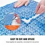 VEVOR Modular Interlocking Cushion, 50 Pack 30 x 30 cm Splicing Drainage Mats, Soft PVC Interlocking Drainage Floor Tiles, Non-Slip Drainage Holes for Restroom, Bathroom, Kitchen, Pool, Wet Area, Blue