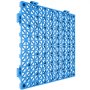 VEVOR Modular Interlocking Cushion, 50 Pack 30 x 30 cm Splicing Drainage Mats, Soft PVC Interlocking Drainage Floor Tiles, Non-Slip Drainage Holes for Restroom, Bathroom, Kitchen, Pool, Wet Area, Blue