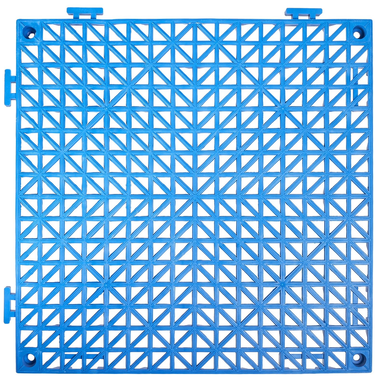 VEVOR Modular Interlocking Cushion, 50 Pack 30 x 30 cm Splicing Drainage Mats, Soft PVC Interlocking Drainage Floor Tiles, Non-Slip Drainage Holes for Restroom, Bathroom, Kitchen, Pool, Wet Area, Blue
