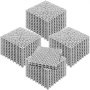 stacks of VEVOR drainage tiles in a grid pattern, showcasing their structural design.