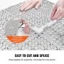 VEVOR Modular Interlocking Cushion, 50 Pack 30 x 30 cm Splicing Drainage Mats, Soft PVC Interlocking Drainage Floor Tiles, Non-Slip Drainage Holes for Restroom, Bathroom, Kitchen, Pool, Wet Area, Gray