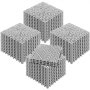 VEVOR Modulární zámková podložka, balení 55 kusů, spojovací drenážní rohože 30 x 30 cm, měkké PVC zámkové drenážní dlaždice, protiskluzové drenážní otvory pro toaletu, koupelnu, kuchyň, bazén, mokré prostory, šedá