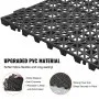 VEVOR Interlocking Drainage Floor Mat 30.5 x 30.5 cm PVC Non-Slip Floor Tiles 12 Pack