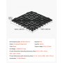 VEVOR Modular Interlocking Cushion 24 Pack Splicing Drainage Mats Black, for Bathrooms Restrooms Pools Kitchens, 300x300 mm Non-Slip PVC Interlocking Floor Tiles, 15 mm Thickened, Easy to Clean