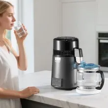 4L Water Distiller Home Countertop Purifier Machine 750W Stainless Steel Glass