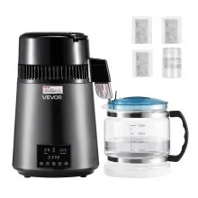 4L Water Distiller Home Countertop Purifier Machine 750W Stainless Steel Glass