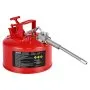 VEVOR Safety Gas Can, 9.5 L Type II Red Safety Can for Gasoline with Stainless Steel Flame Arrester, Self-Closing Lid, and Flexible Metal Spout, Carbon Steel Flammable Storage with Ergonomic Handle