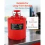 VEVOR Safety Gas Can, 19 L Type II Red Safety Can for Gasoline with Stainless Steel Flame Arrester, Self-Closing Lid, and Flexible Metal Spout, Carbon Steel Flammable Storage with Ergonomic Handle