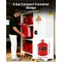 VEVOR Safety Gas Can, 19 L Type II Red Safety Can for Gasoline with Stainless Steel Flame Arrester, Self-Closing Lid, and Flexible Metal Spout, Carbon Steel Flammable Storage with Ergonomic Handle
