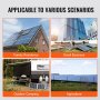 VEVOR Solar Grid Tie Micro Inverter 1200W Waterproof IP67 Solar Micro Inverter APP WIFI