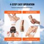 VEVOR Laser Hair Removal, IPL Permanent Hair Removal with Sapphire Ice Cooling System, 3-in-1 Painless At-Home Hair Removal Device for Women Men, Auto/Manual Modes, 5 Levels for Body & Face