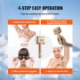 VEVOR Laser Hair Removal, 19J IPL Permanent Hair Removal with Sapphire Ice Cooling System, 3-in-1 Painless At-Home Hair Removal Device for Women Men, Auto/Manual Modes, 5 Levels for Body & Face