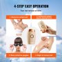 VEVOR IPL Hair Removal, Permanent Hair Removal for Women and Men, Auto/Manual Modes & 5 Adjustable Levels, Painless At-Home Hair Removal Device for Legs, Armpits, Bikini Line, Whole Body
