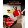 VEVOR Safety Gas Can, 9.5 L Type I Red Safety Can for Gasoline with Stainless Steel Flame Arrester, Self-Closing Lid, and PE Funnel, Carbon Steel Flammable Storage Container with Ergonomic Handle