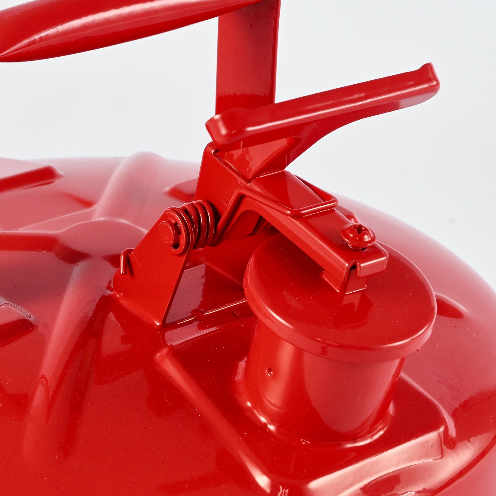 VEVOR Safety Gas Can, 19 L Type I Red Safety Can for Gasoline with Stainless Steel Flame Arrester, Self-Closing Lid, and PE Funnel, Carbon Steel Flammable Fuel Storage Container with Ergonomic Handle