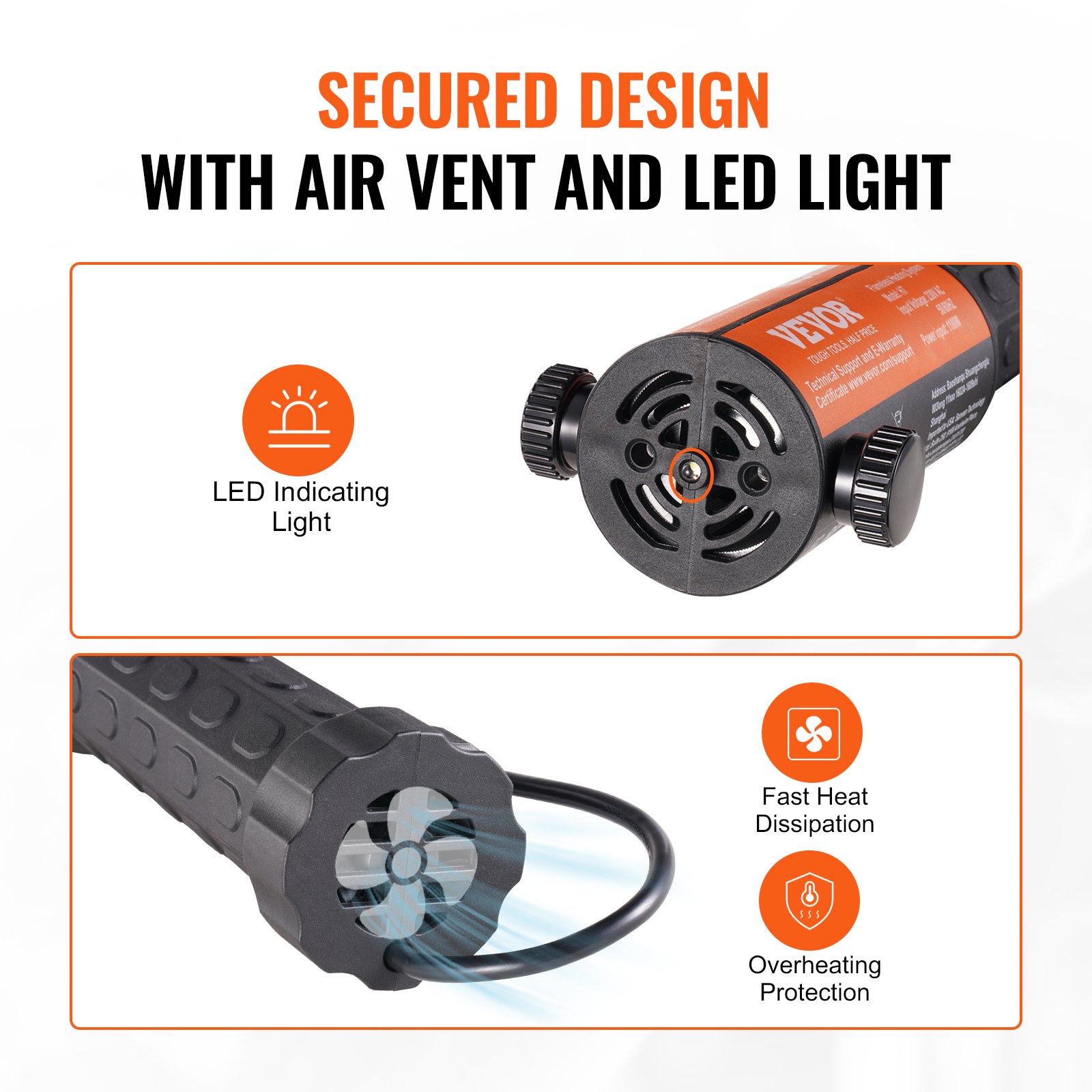 VEVOR Magnetisk Induktionsvarmer Sæt, 1000w Induktionsvarmer Håndholdt, Bolt Induktionsvarmer med 8 stk. Induktionsspoler, 220V Flammeløs Induktionsvarmer Boltfjerner til Fjernelse af Rustne Bolte og Møtrikker