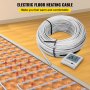 VEVOR Floor Heating Cable 134.3 Square Feet Durable Floor Tile Heat Cable, Waterproof and Insulated, with Convenient Temperature Control Panel, Rapid Heating Cable Under Floor w/No Noise or Radiation