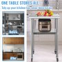 VEVOR Stainless Steel Work Table Commercial Food Prep Table 24x24x36in w/ Wheels
