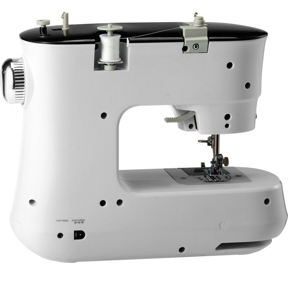 VEVOR Sewing Machine, Portable Sewing Machine for Beginners with 12 Built-in Stitches, Reverse Sewing, Dual Speed Kids Sewing Machine with Extension Table Foot Pedal, Accessory Kit Family Home Travel