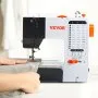 VEVOR Máquina de coser, máquina de coser portátil para principiantes con 38 puntadas integradas y costura inversa, máquina de coser de doble velocidad con pedal de mesa de extensión, kit de accesorios para viajes en casa familiar
