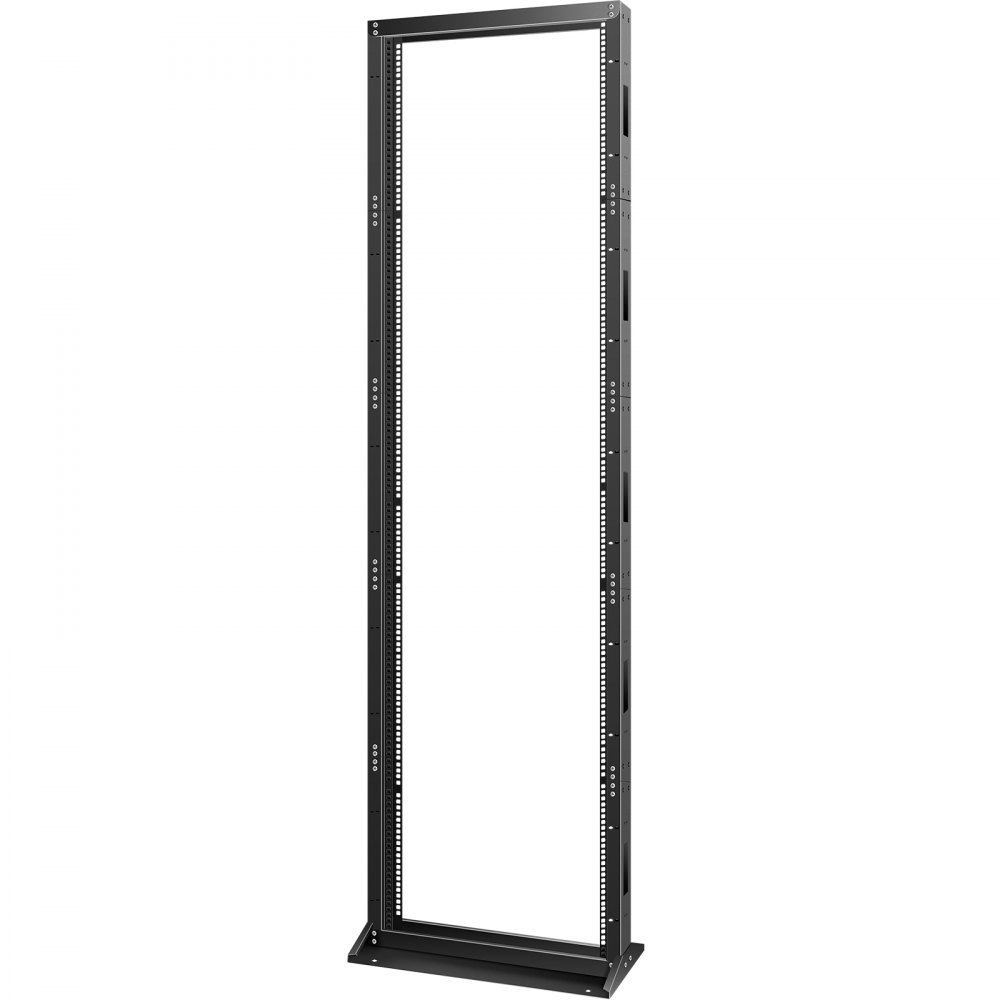VEVOR Server Rack, 45U Open Frame Rack, 2-Post IT Server Network Relay Rack, 19 Inch Server/Audio Network Equipment Rack Cold Rolled Steel, Heavy Duty Threaded Rack, Holds Network Servers & AV Gear