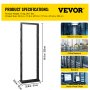 VEVOR Server Rack, 45U Open Frame Rack, 2-Post IT Server Network Relay Rack, 19 Inch Server/Audio Network Equipment Rack Cold Rolled Steel, Heavy Duty Threaded Rack, Holds Network Servers & AV Gear
