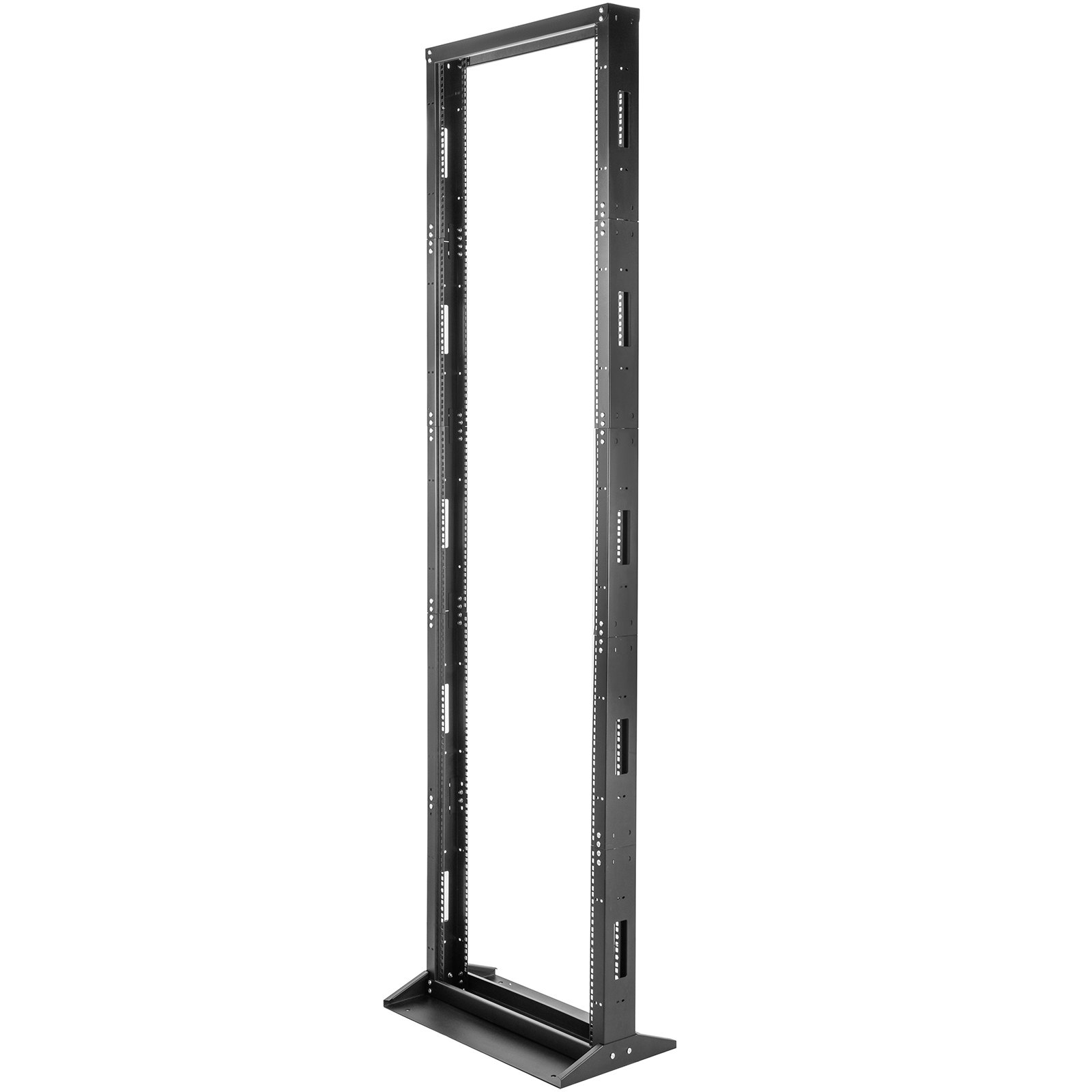 VEVOR Server Rack, 45U Open Frame Rack, 2-Post IT Server Network Relay Rack, 23 Inch Server/Audio Network Equipment Rack Cold Rolled Steel, Heavy Duty Threaded Rack, Holds Network Servers & AV Gear