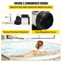 VEVOR spa pump with thermal overload protection, heat dissipation cover, and comfortable jacuzzi.