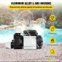 VEVOR spa pump with aluminum alloy and abs housing, showcasing durability and waterproof features.