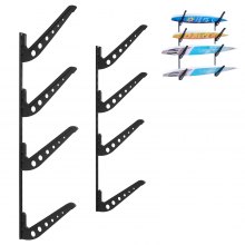 VEVOR Surfboard Wall Mount 4 Tiers Horizontal Surfboard Rack for Storage Display