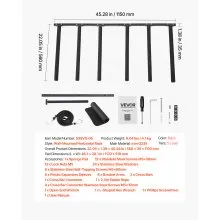 VEVOR Surfboard Wall Mount 5 Tiers Vertical Surfboard Rack for Storage & Display
