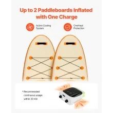 Bomba de aire eléctrica para tabla de paddle surf, recargable, con batería de 20 PSI