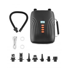 Bomba de aire para tabla de paddle surf de dos etapas, recargable, con batería de 20 PSI