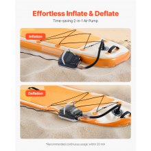 Bomba de aire eléctrica para tabla de paddle surf de 20 PSI con apagado automático para botes inflables