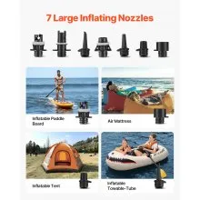 Bomba de aire eléctrica para tabla de paddle surf de 20 PSI con apagado automático para botes inflables
