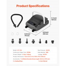 Bomba de aire eléctrica para tabla de paddle surf de 20 PSI con apagado automático para botes inflables