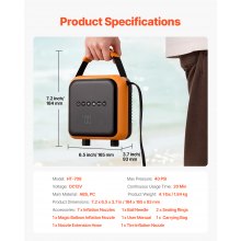 Paddle Board Pump 40PSI Electric SUP Air Pump with Auto-Off for Inflatable Boats