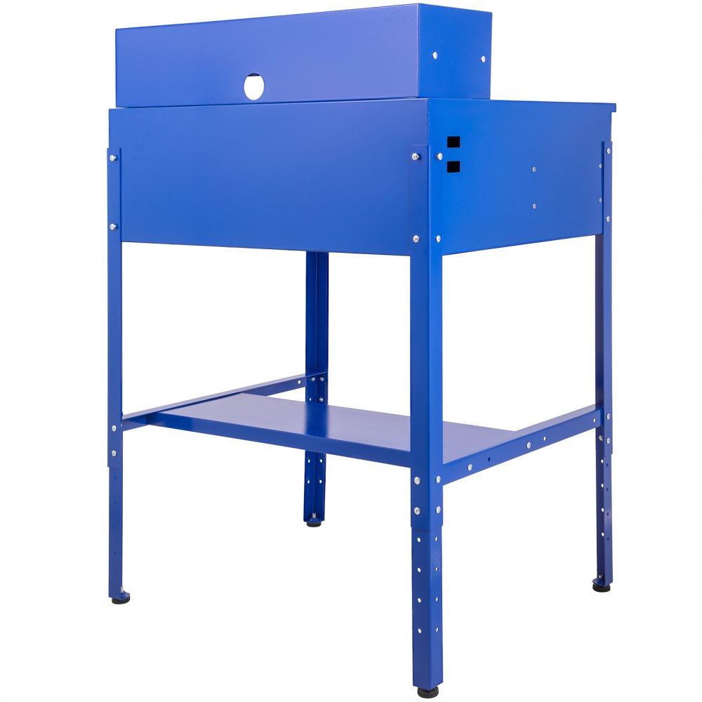 VEVOR Steel Office Desk Height Adjustable Flat Top Shop Desk Computer Table Blue