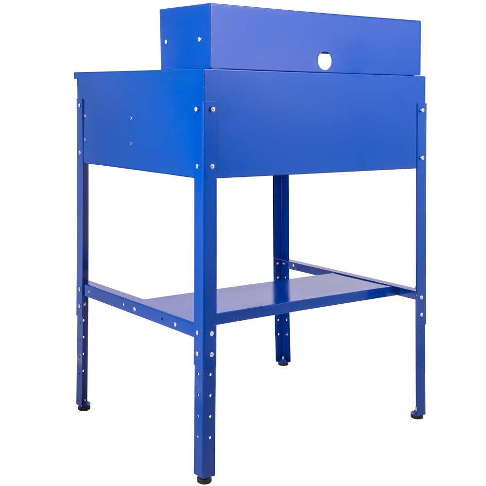 VEVOR Steel Office Desk Height Adjustable Flat Top Shop Desk Computer Table Blue