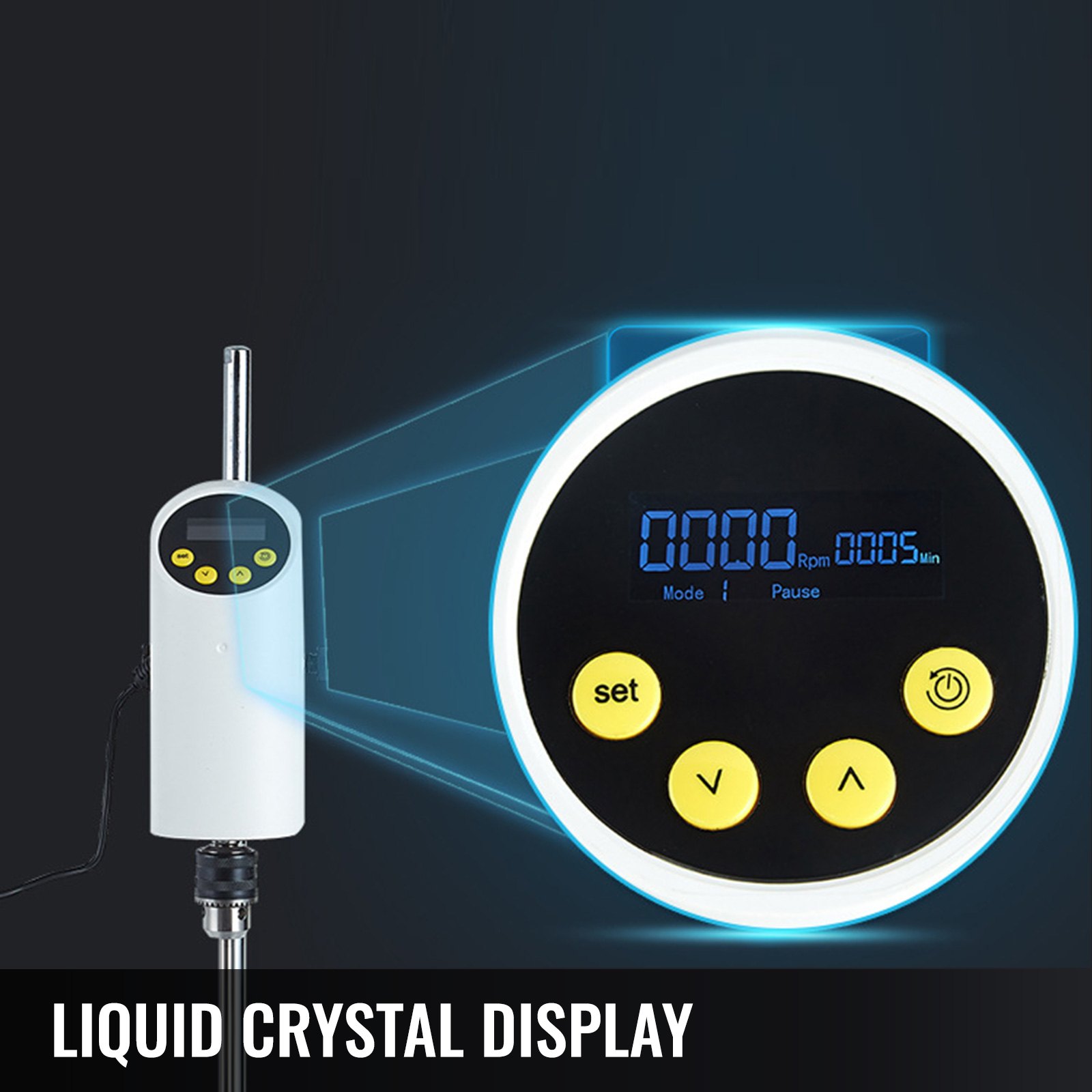 VEVOR Electric Overhead Stirrer Overhead Lab Mixer 40 L Digital Overhead Stirrer