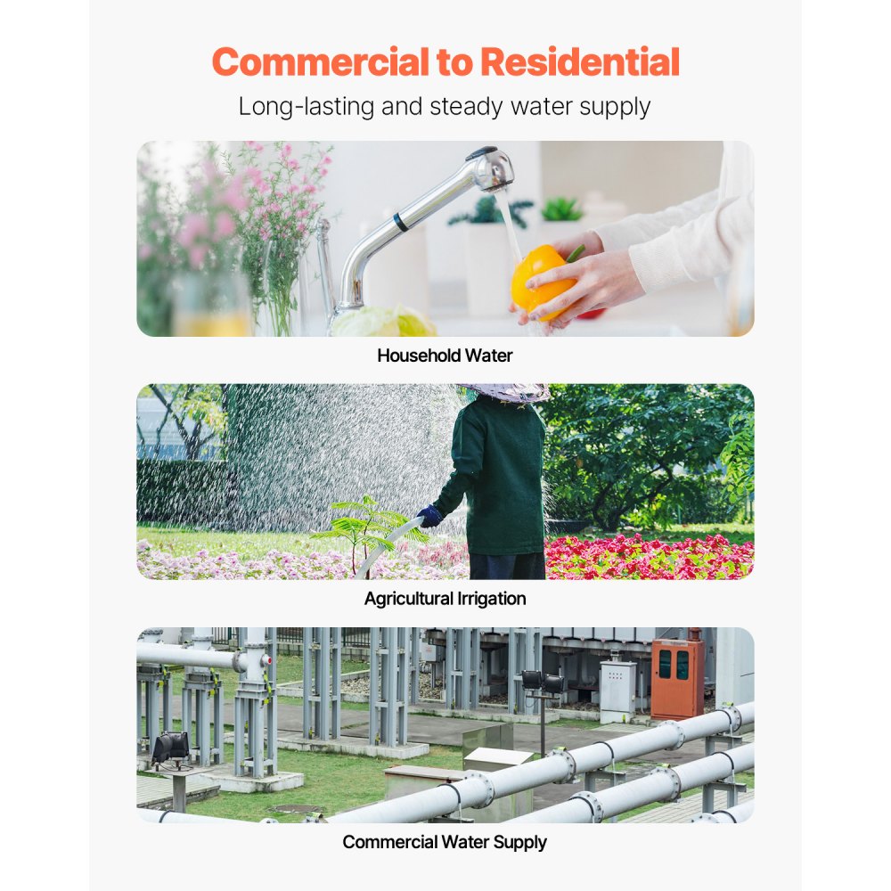 VEVOR 1" x 11" Well Pressure Tank Tee Kit, with 40/60PSI Switch, 7-Pieces Pure Brass Pressure Tank Installation Kit for Water Well, Fit Most Tanks with Diameters up to 16 Inches